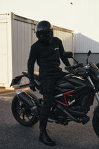 Desert Cargo Black - Motorcycle Jeans for Men with Chino Style Cordura
