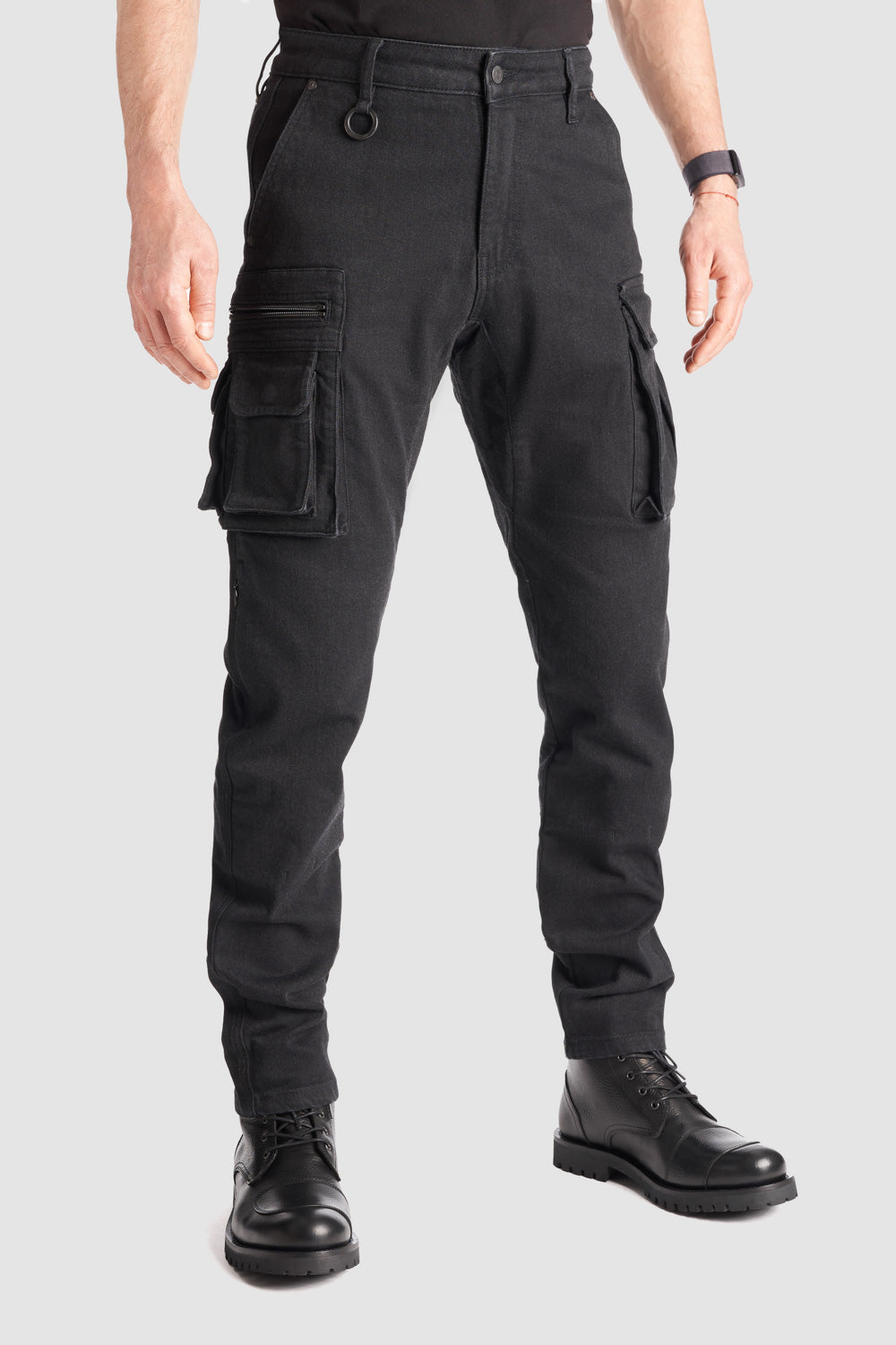 Desert Cargo Black - Motorcycle Jeans for Men with Chino Style Cordura Main image