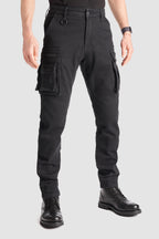Desert Cargo Black - Motorcycle Jeans for Men with Chino Style Cordura
