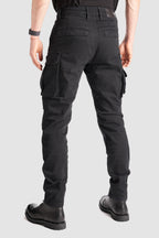 Desert Cargo Black - Motorcycle Jeans for Men with Chino Style Cordura