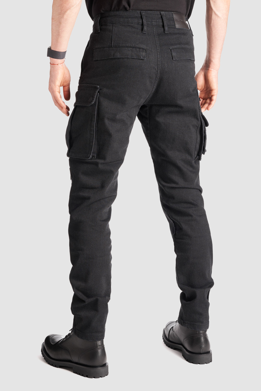 Desert Cargo Black - Motorcycle Jeans for Men with Chino Style Cordura