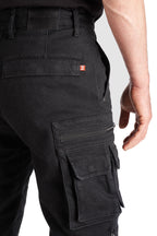 Desert Cargo Black - Motorcycle Jeans for Men with Chino Style Cordura