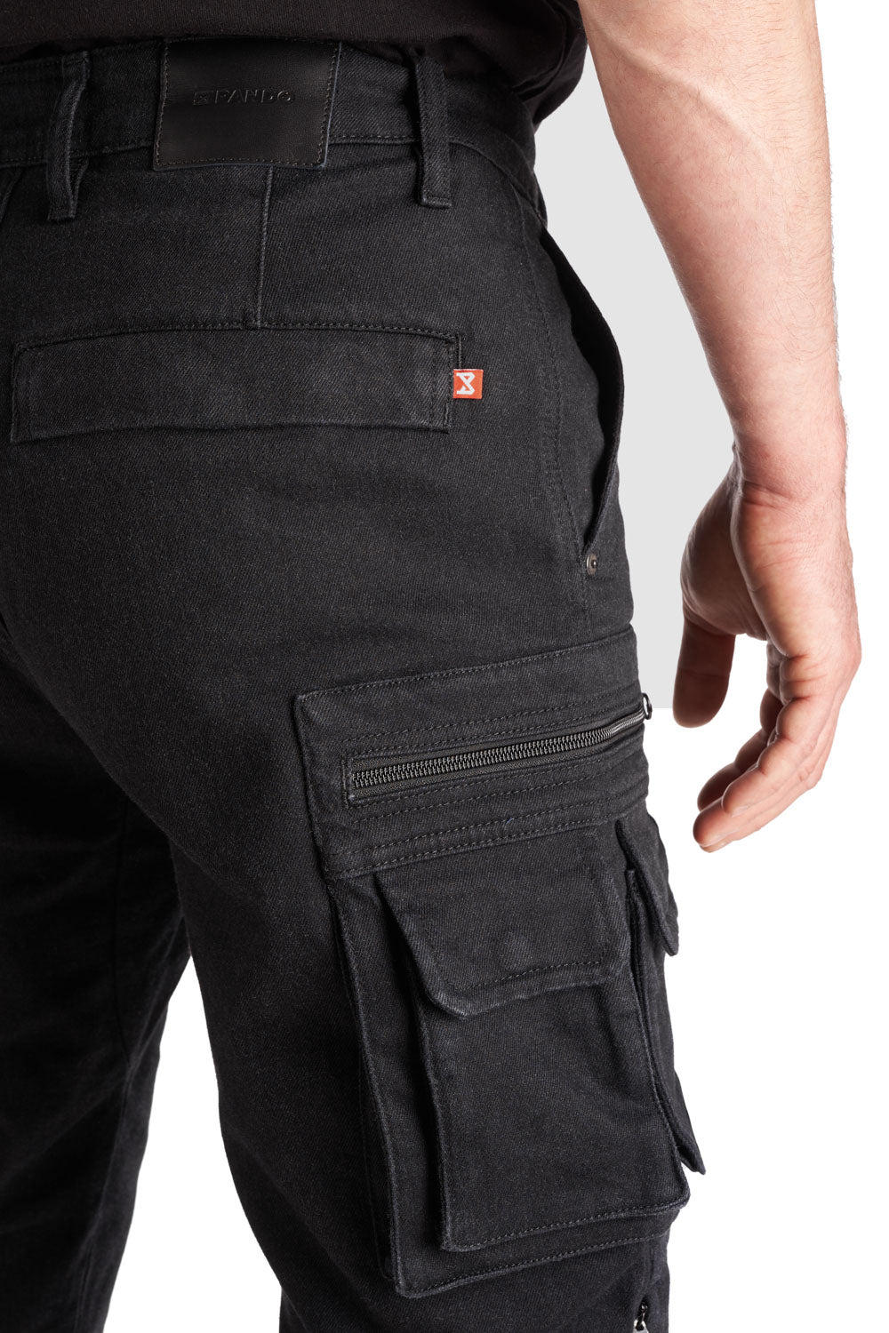 Desert Cargo Black - Motorcycle Jeans for Men with Chino Style Cordura