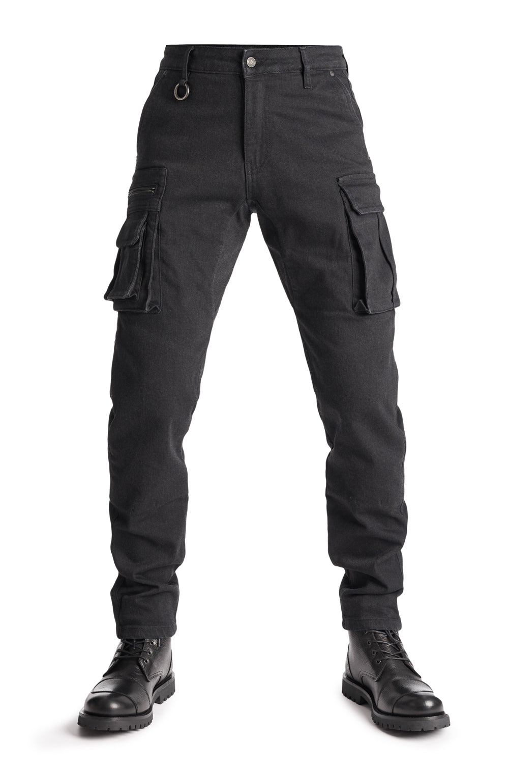 Desert Cargo Black - Motorcycle Jeans for Men with Chino Style Cordura