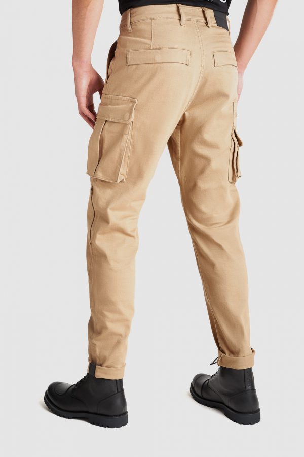 DESERT CARGO BEIGE - Motorcycle Jeans for Men with Chino Style Cordura