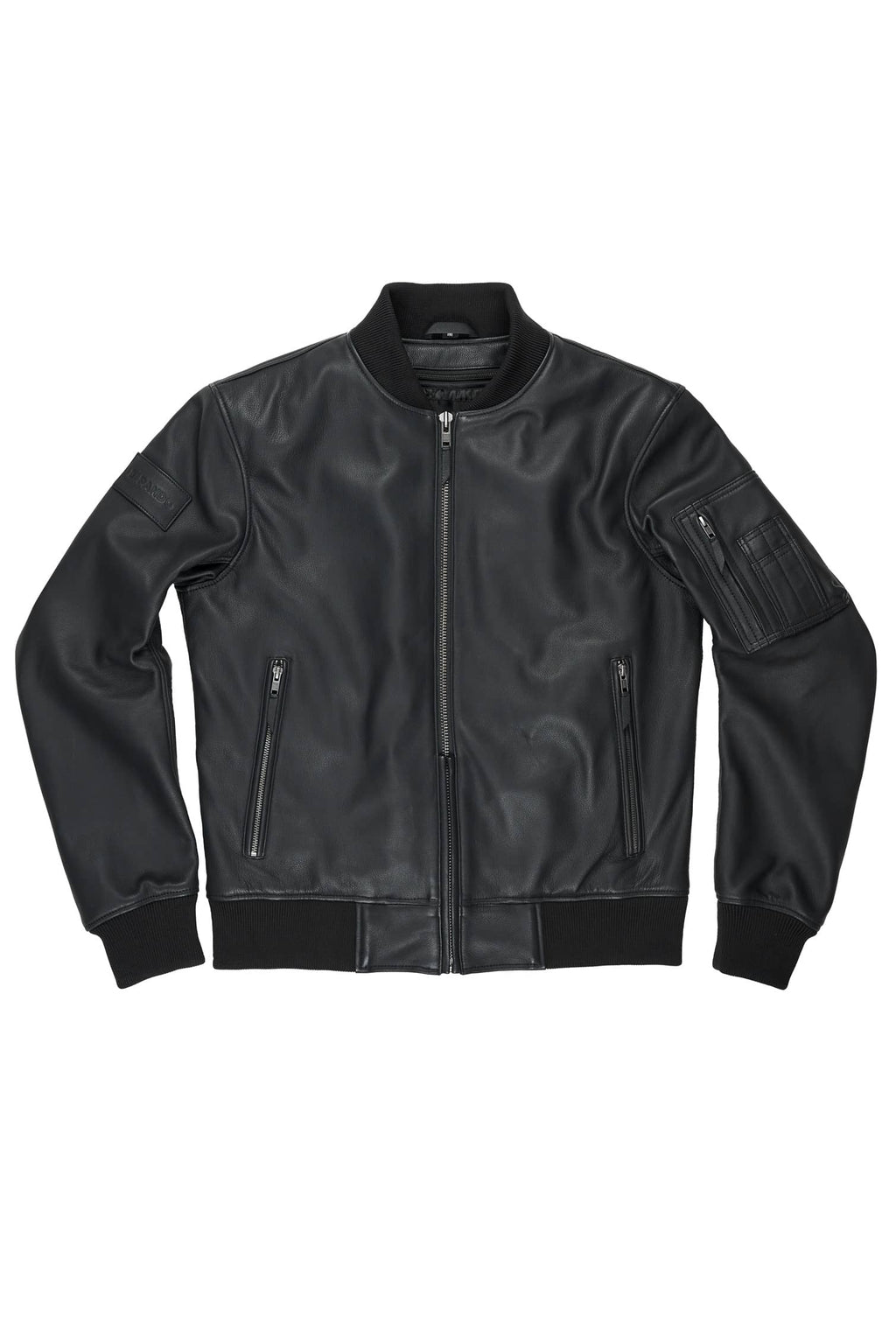 FALCON LEATHER AVIATOR JACKET BLACK
