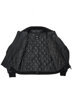 FALCON LEATHER AVIATOR JACKET BLACK