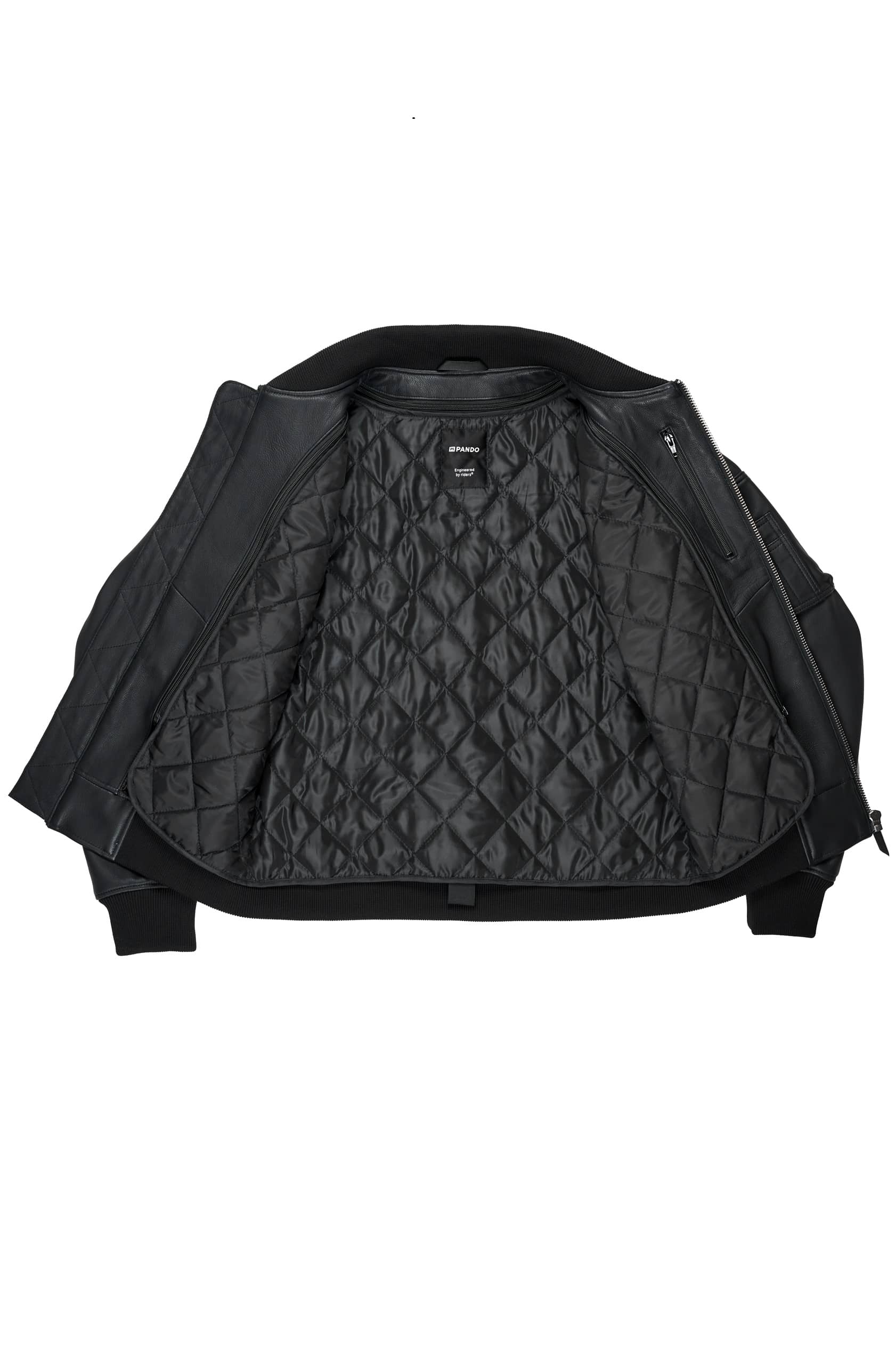 FALCON LEATHER AVIATOR JACKET BLACK