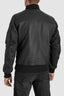 FALCON LEATHER AVIATOR JACKET BLACK