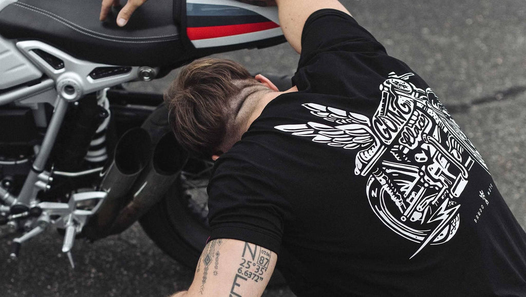 MIKE MOTO WING 1 - T-Shirt for bikers Regular Fit, Unisex