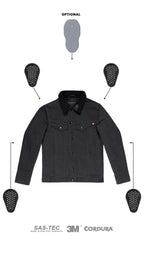 HUSKY JACKET BLACK – Sherpa Trucker Motorcycle Jacket Unisex