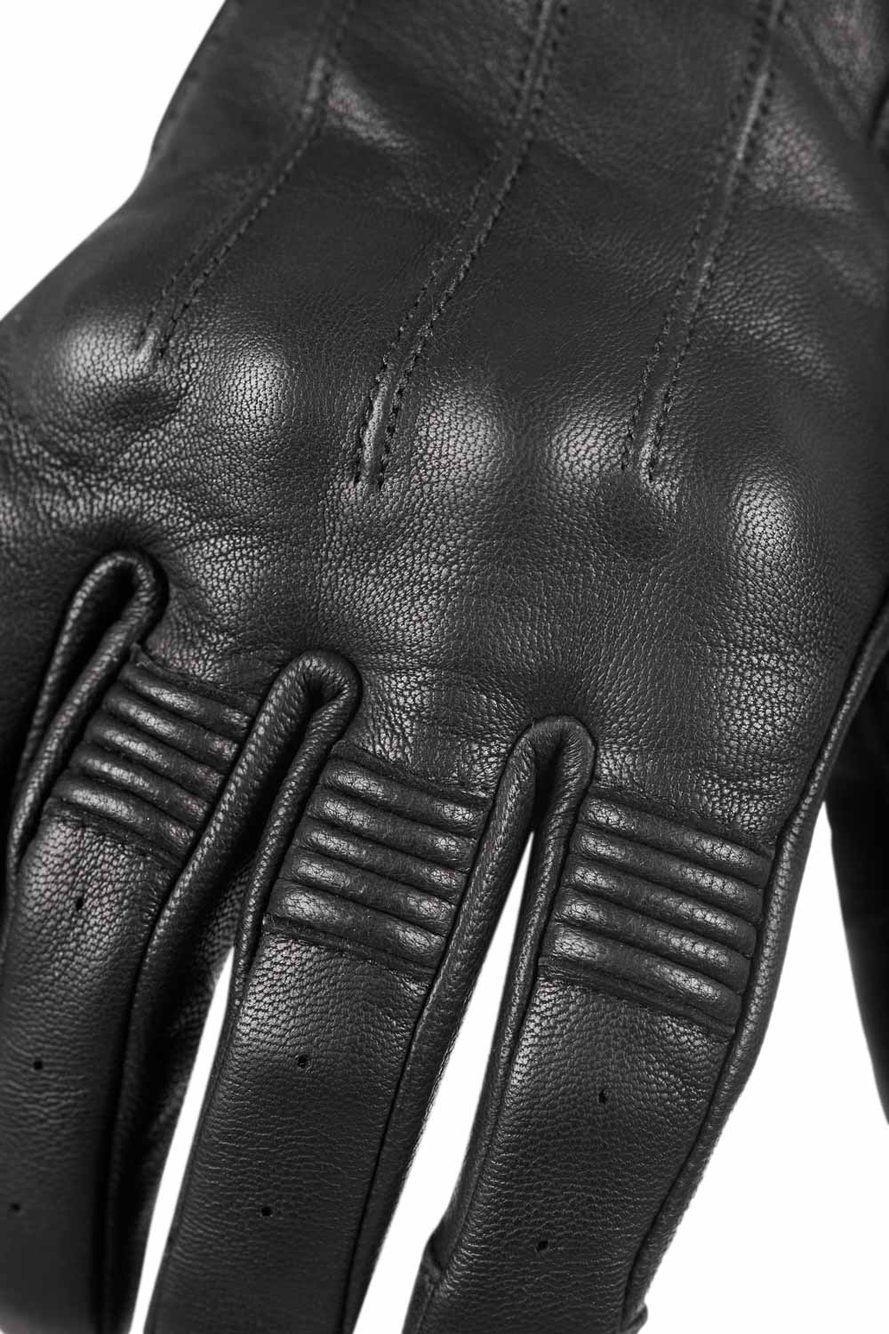 IVY BLACK - Leather Summer Motorcycle Gloves