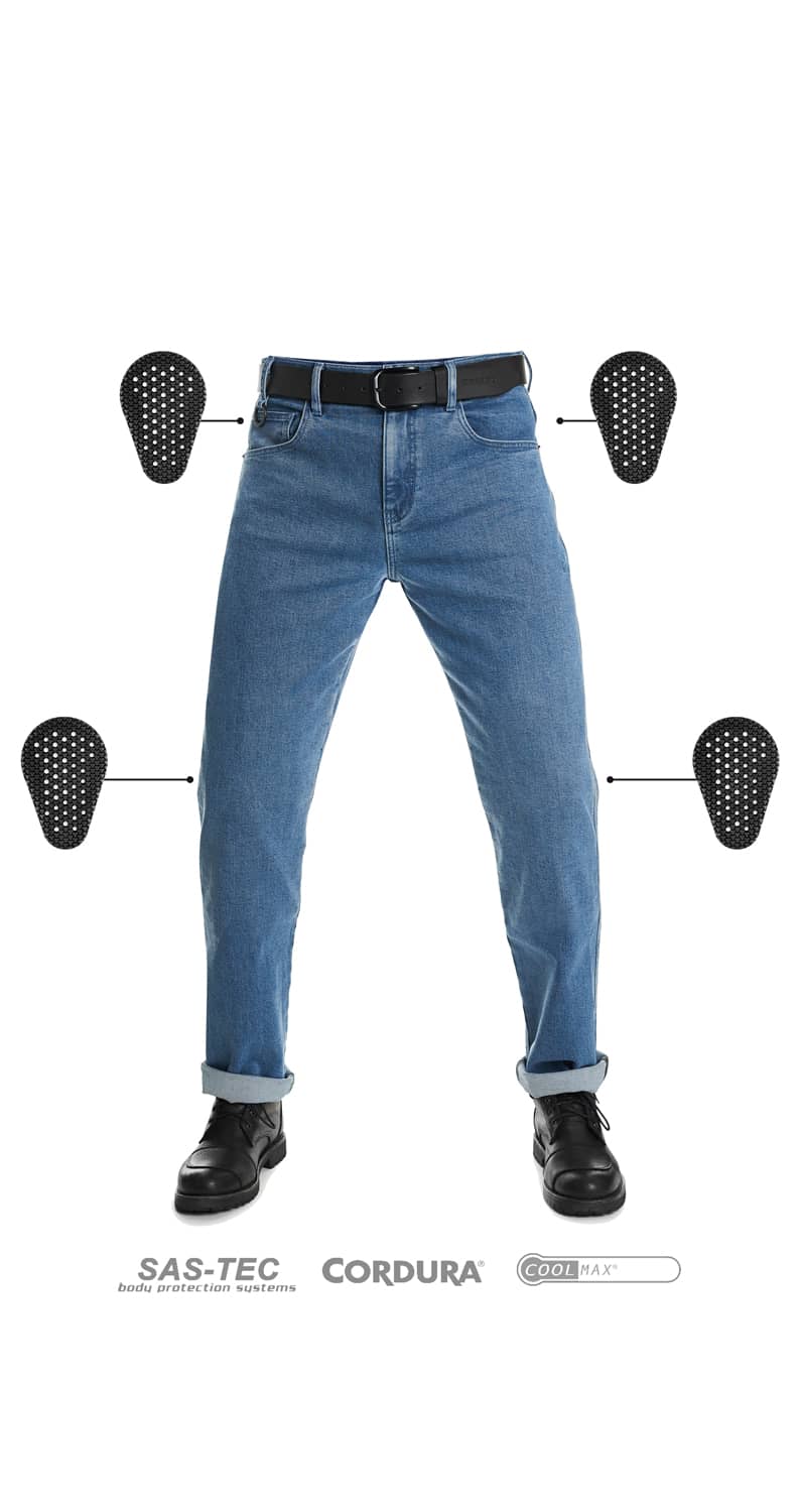 JAMES REGULAR BLUE – Men's Motorcycle Jeans Regular-Fit CORDURA