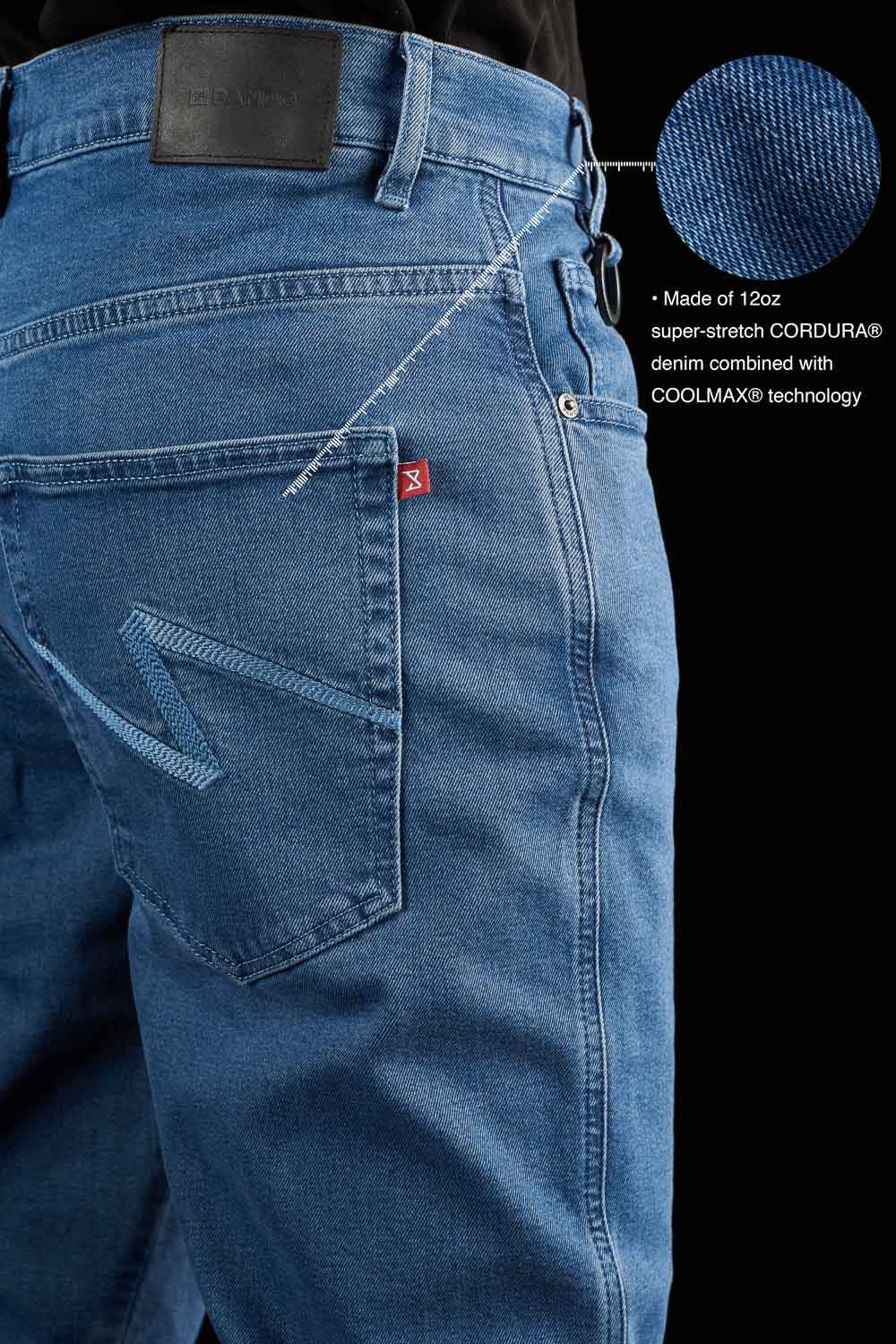 JAMES REGULAR BLUE – Men's Motorcycle Jeans Regular-Fit CORDURA