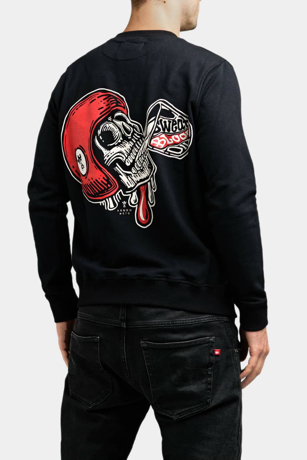 JOHN SKULL 01 - Biker Sweatshirt Regular Fit,  Unisex