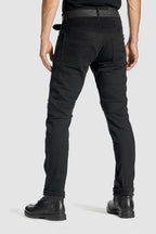 KARLDO SLIM BLACK - Motorcycle Jeans for Men Slim-Fit Cordura