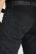 KARLDO SLIM BLACK - Motorcycle Jeans for Men Slim-Fit Cordura