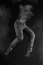 KARLDO SLIM BLACK - Motorcycle Jeans for Men Slim-Fit Cordura