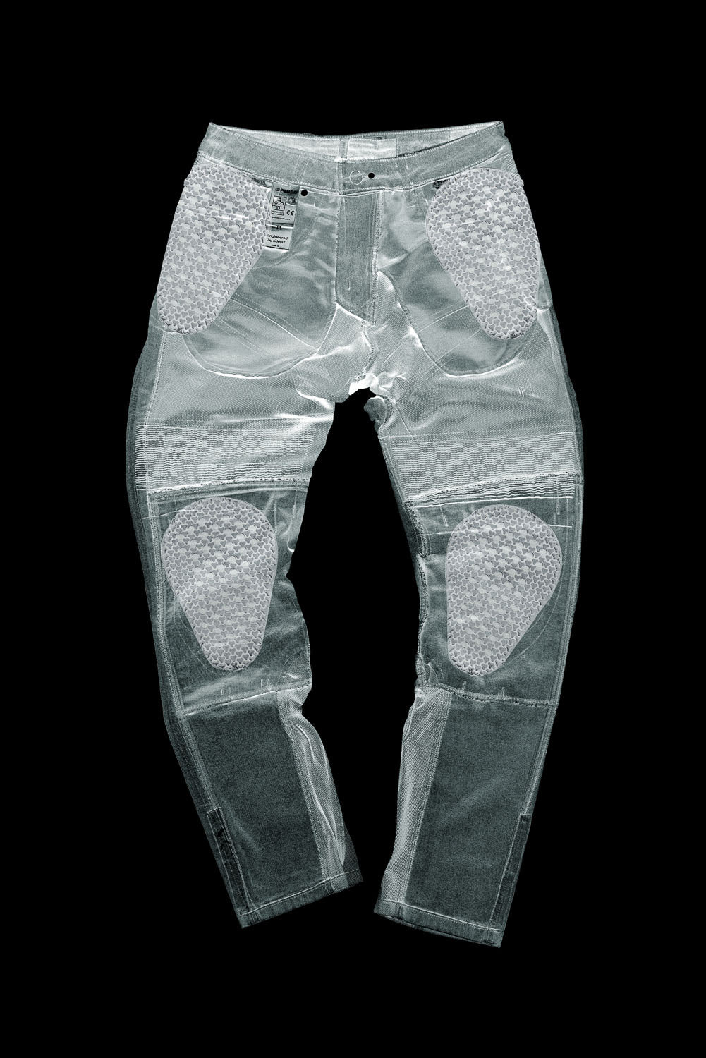 KARLDO SLIM BLACK - Motorcycle Jeans for Men Slim-Fit Cordura