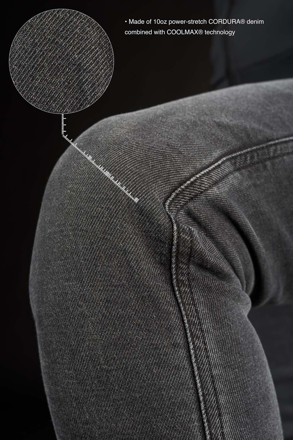 Kaya Slim Grey - Women Motorcycle Jeans Skinny-Fit Armalith