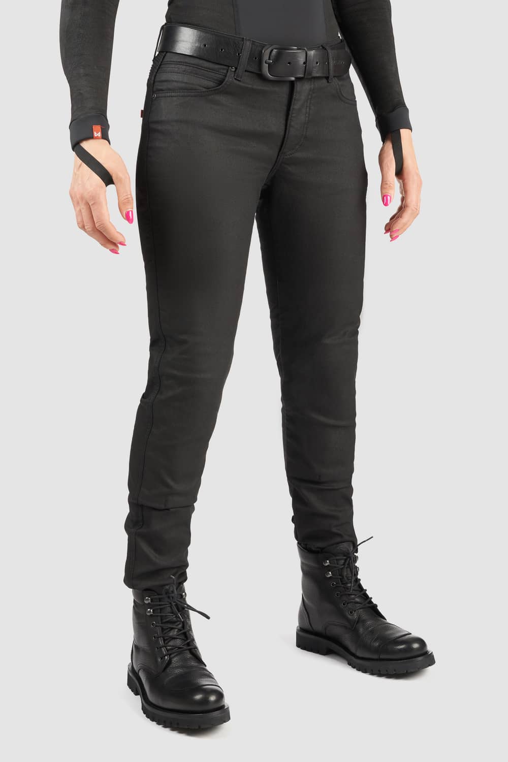 LORICA BLACK A - Slim Fit Women Motorcycle Jeans with Cordura Main image