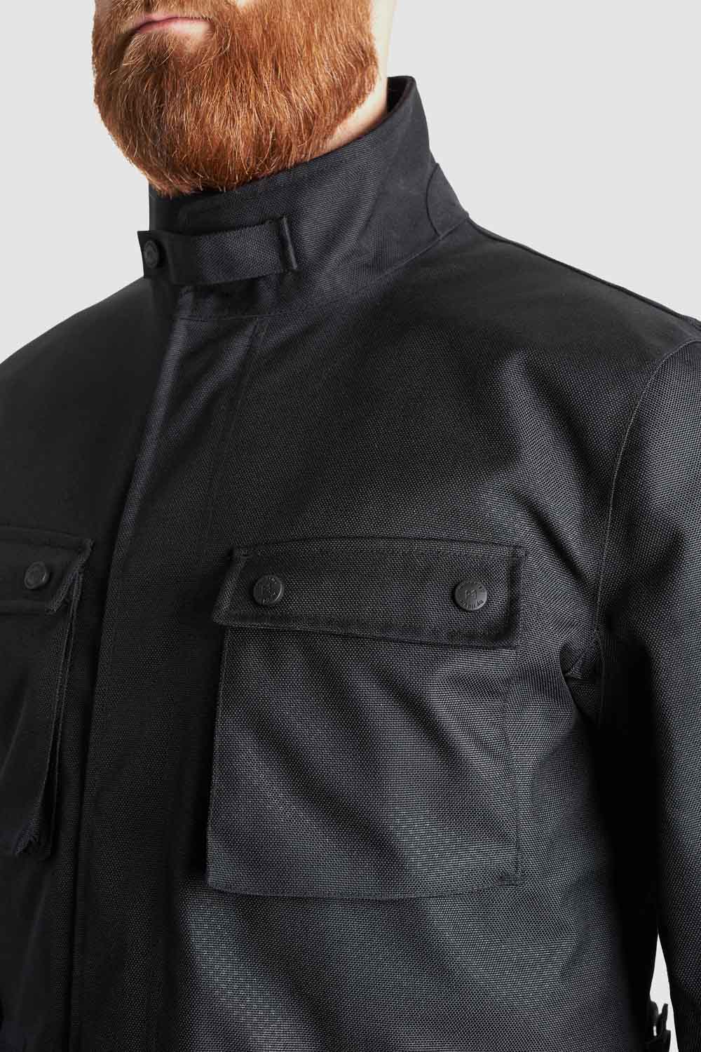 M65 WP JACKET BLACK Slim-Fit Waterproof Motorcycle Jacket