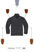 M65 WP JACKET BLACK Slim-Fit Waterproof Motorcycle Jacket