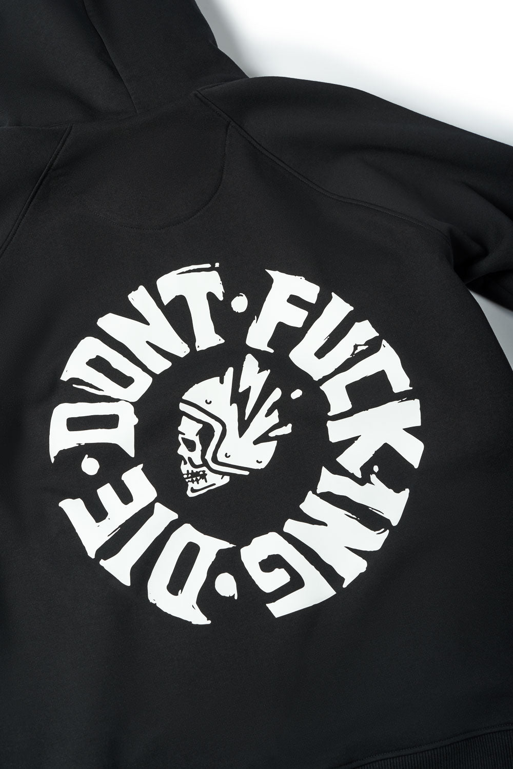 MAX DON'T DIE BLACK – Oversized Biker Hoodie, Unisex