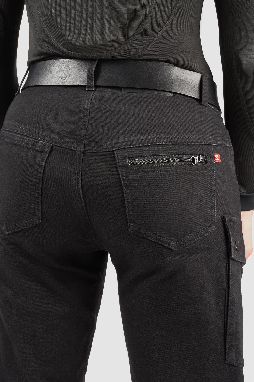 MILA CARGO BLACK – Motorcycle Jeans for Women with Chino Style Cordura