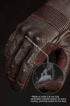 ONYX BROWN 02 – Leather Motorcycle Gloves