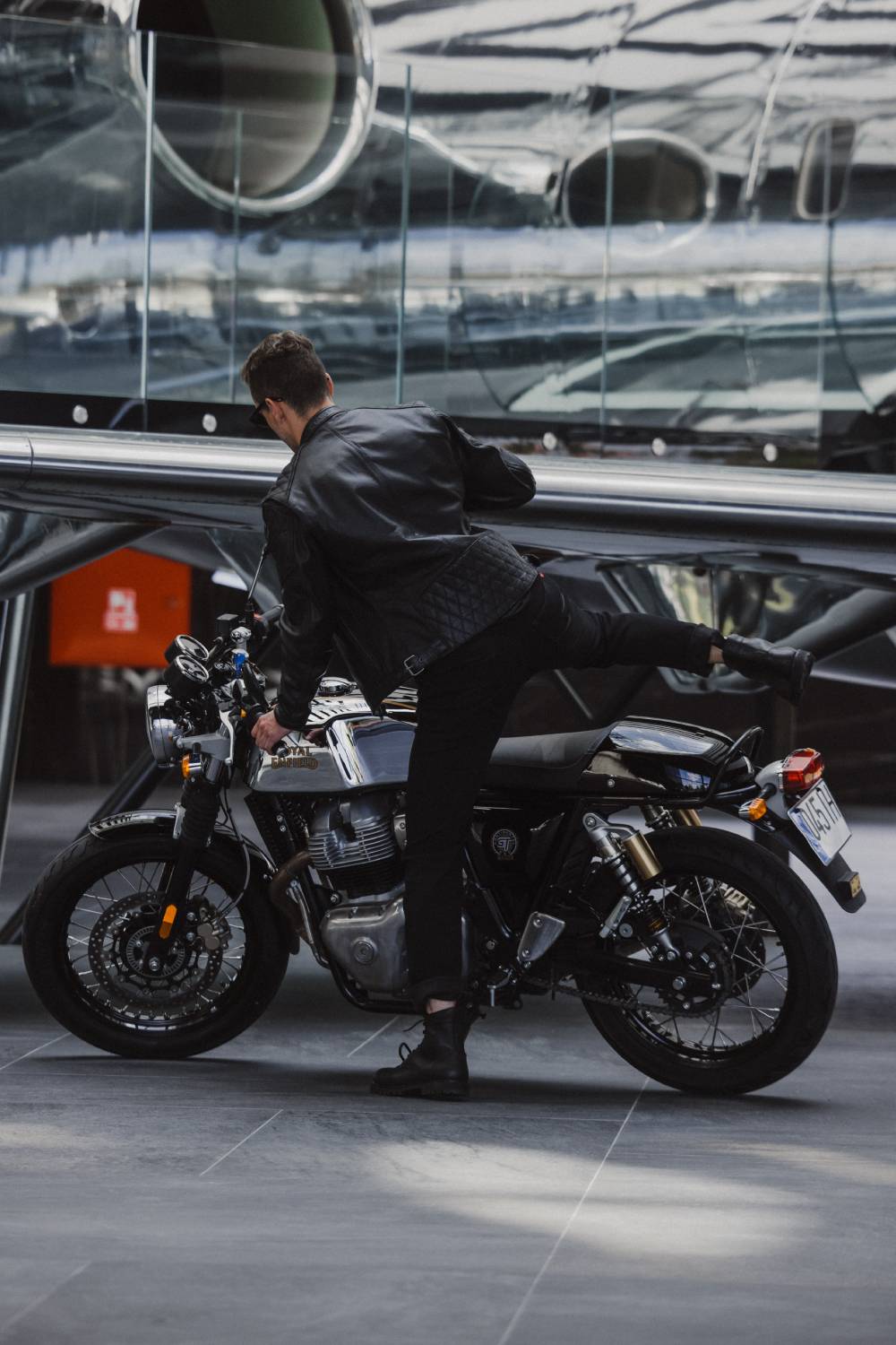 TWIN LEATHER JACKET BLACK - Men's Leather Motorcycle Jacket