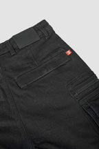 Desert Cargo Black - Motorcycle Jeans for Men with Chino Style Cordura
