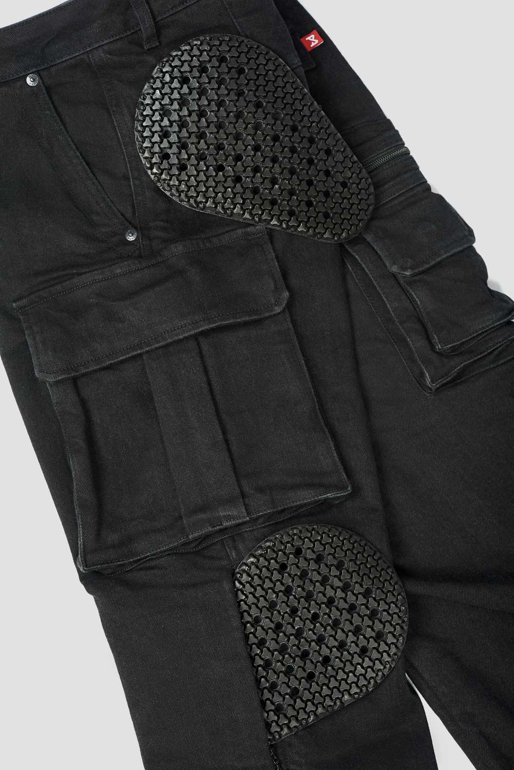 Desert Cargo Black - Motorcycle Jeans for Men with Chino Style Cordura
