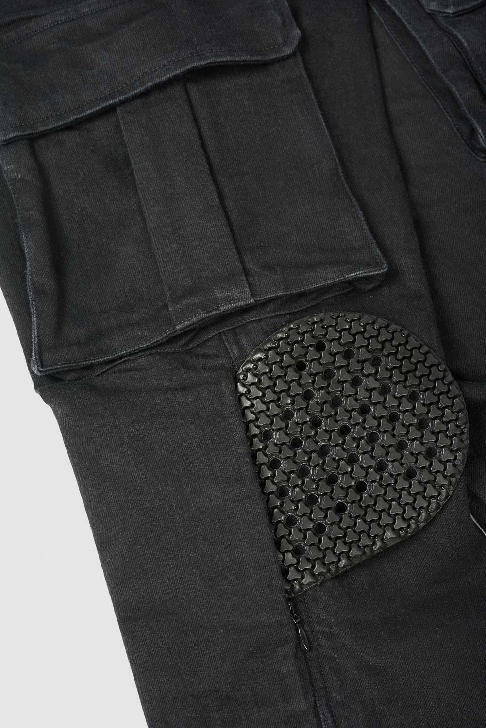 Desert Cargo Black - Motorcycle Jeans for Men with Chino Style Cordura