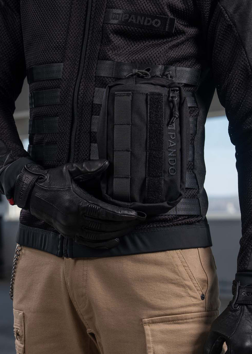 POUCH BLACK - Rugged Motorcycle Pouch Made from Cordura