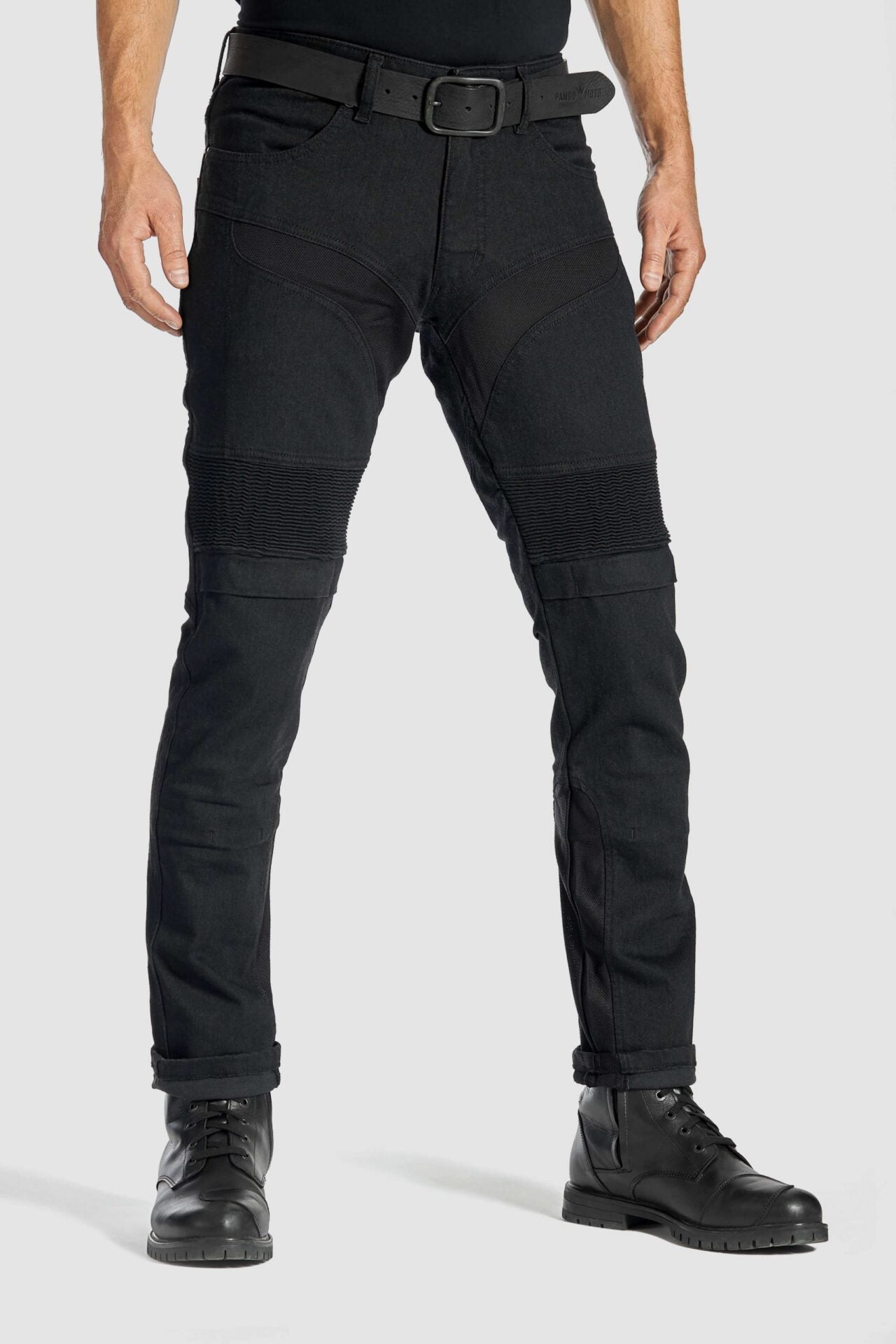 KARLDO SLIM BLACK - Motorcycle Jeans for Men Slim-Fit Cordura Main image