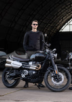 COMMANDO UH BLACK Men's Light-Weight Motorcycle Jacket