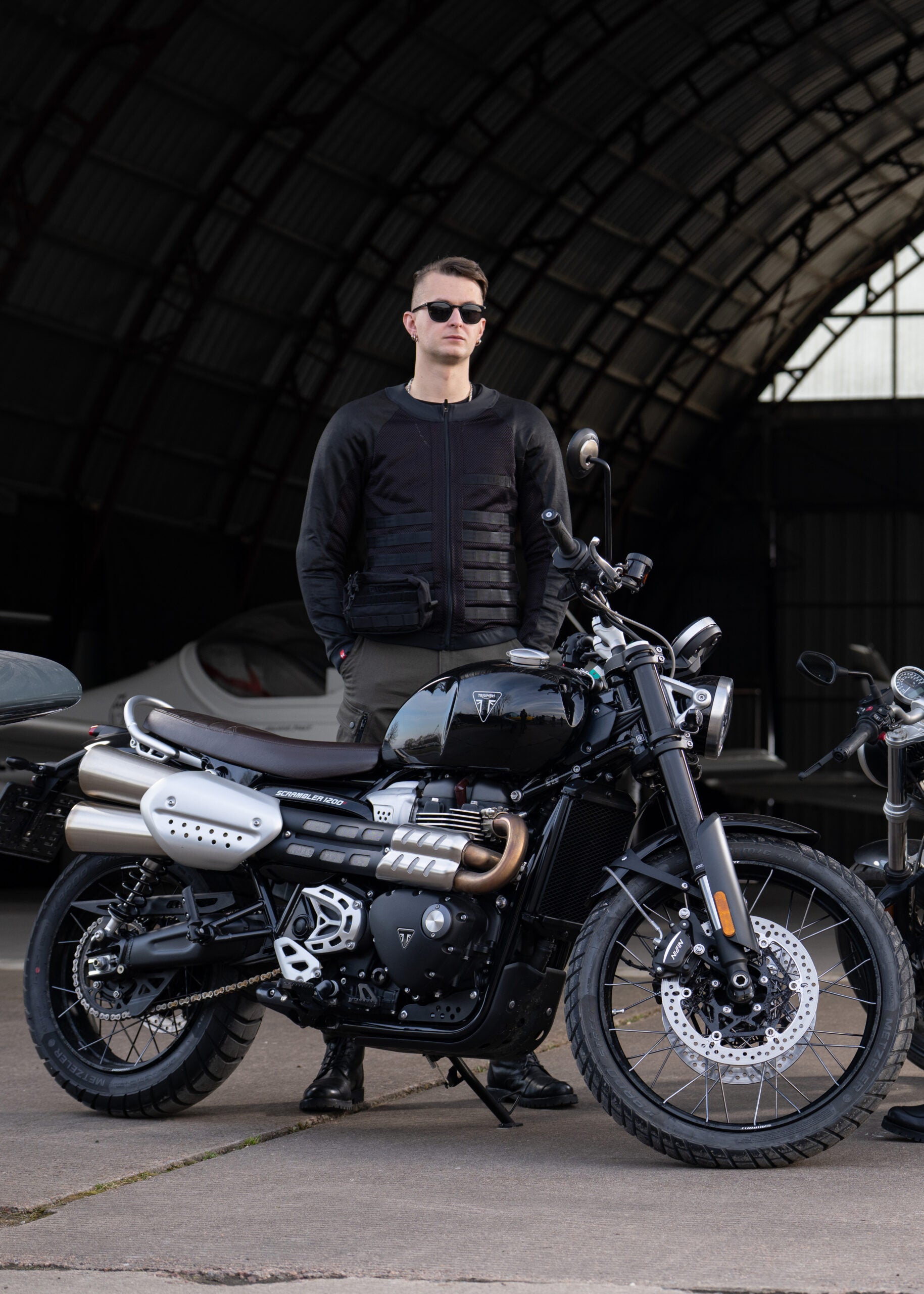 COMMANDO UH BLACK Men's Light-Weight Motorcycle Jacket