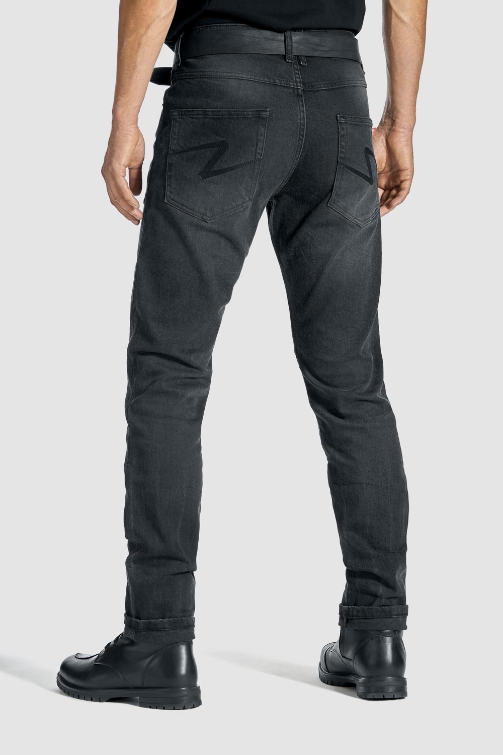 ROBBY SLIM BLACK - Motorcycle Jeans Men's Slim-Fit Cordura