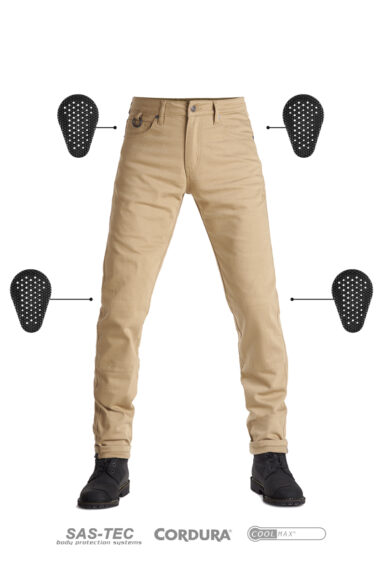 ROBBY SLIM BEIGE – Motorcycle Jeans Men's Slim-Fit Cordura