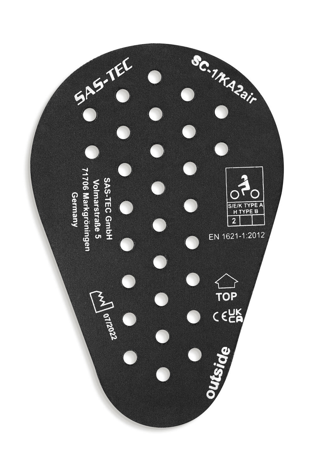 SAS-TEC SC-1/KA2air - Motorcycle Armor CE Approved Knee, Hip, Shoulder, Elbow