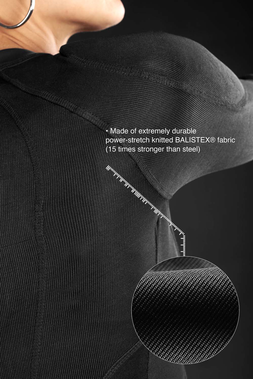 SHELL WW BLACK 02 - Protective motorcycle base layer / body