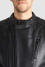 TWIN LEATHER JACKET BLACK - Men's Leather Motorcycle Jacket