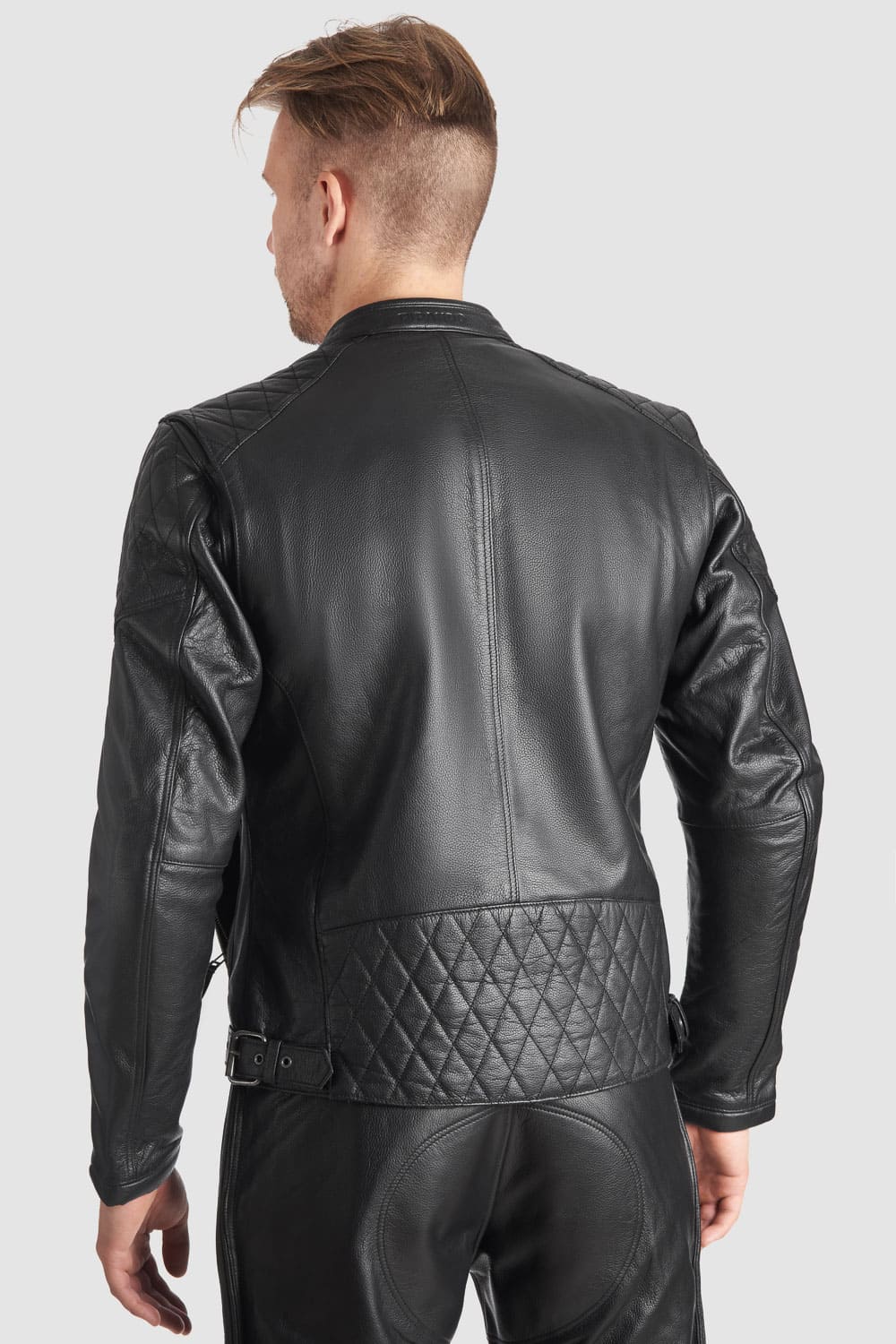 TWIN LEATHER JACKET BLACK - Men's Leather Motorcycle Jacket