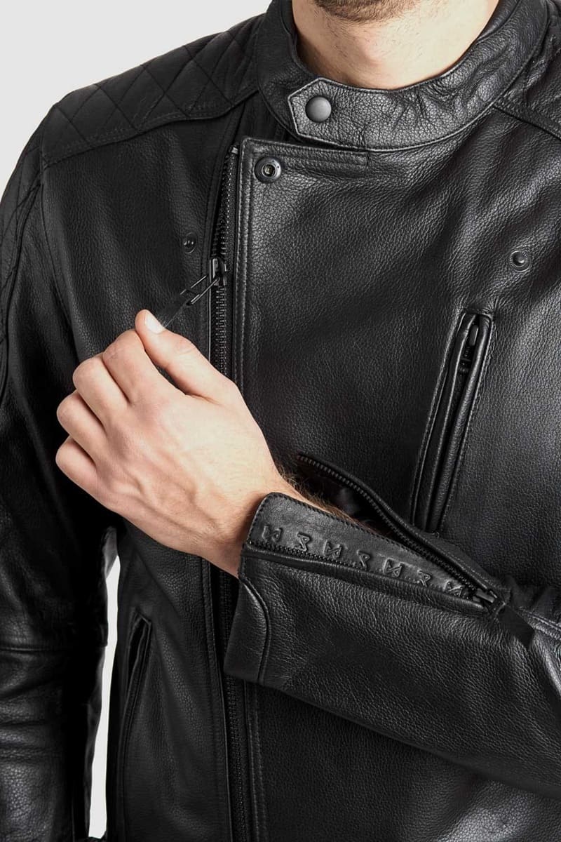 TWIN LEATHER JACKET BLACK - Men's Leather Motorcycle Jacket