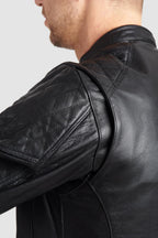 TWIN LEATHER JACKET BLACK - Men's Leather Motorcycle Jacket