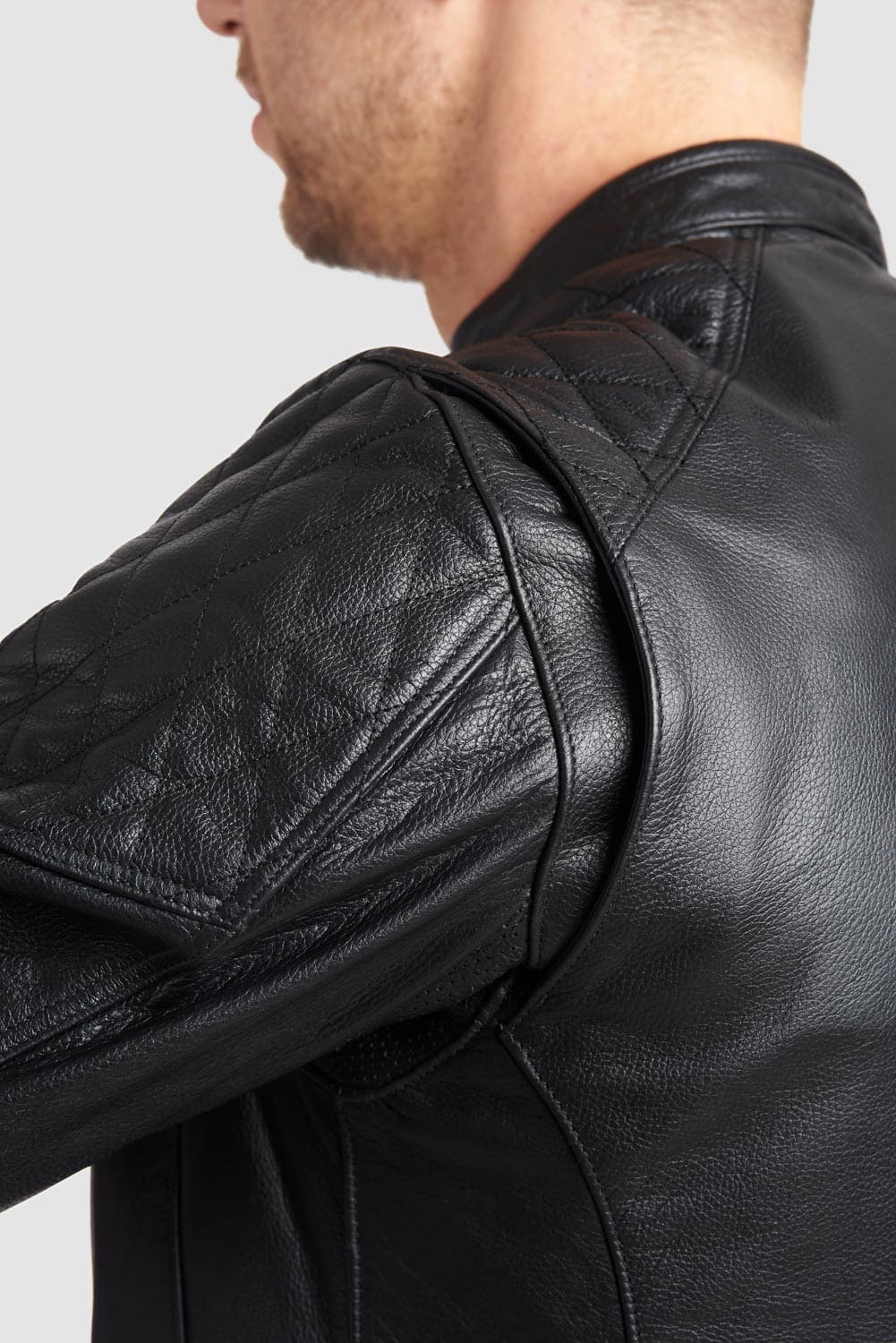 TWIN LEATHER JACKET BLACK - Men's Leather Motorcycle Jacket
