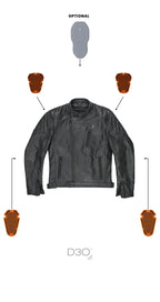 TWIN LEATHER JACKET BLACK - Men's Leather Motorcycle Jacket