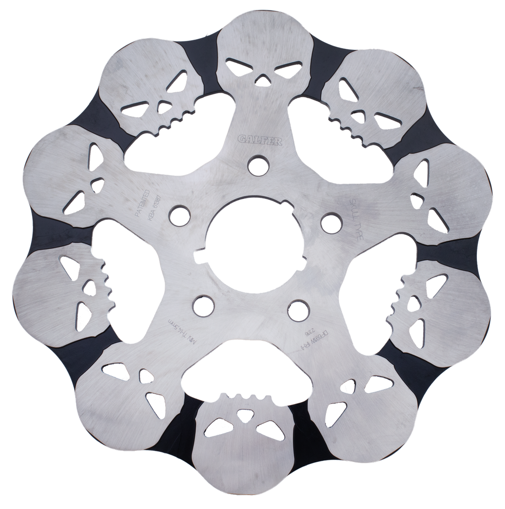 GALFER SKULLED DISC BRAKE ROTORS - view 1