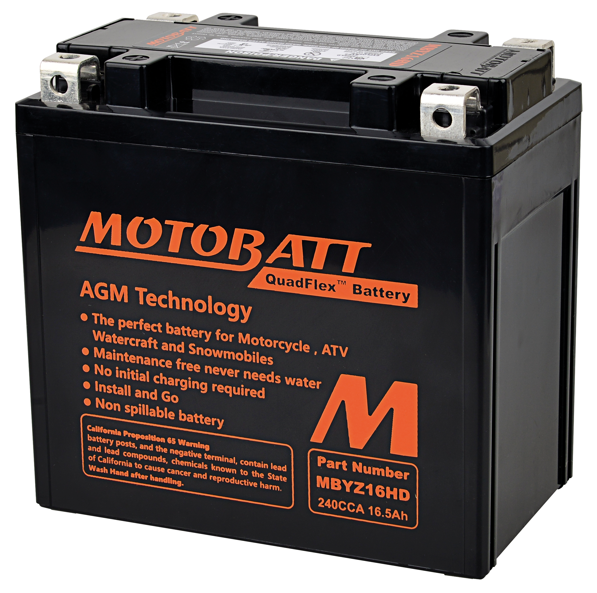 MOTOBATT AGM QUADFLEX BATTERIES - view 1 Main image